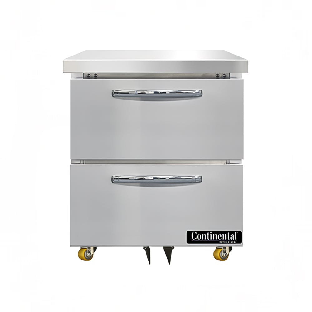 Continental SW27N-U-D 27" W Undercounter Refrigerator w/ (1) Section & (2) Drawers, 115v