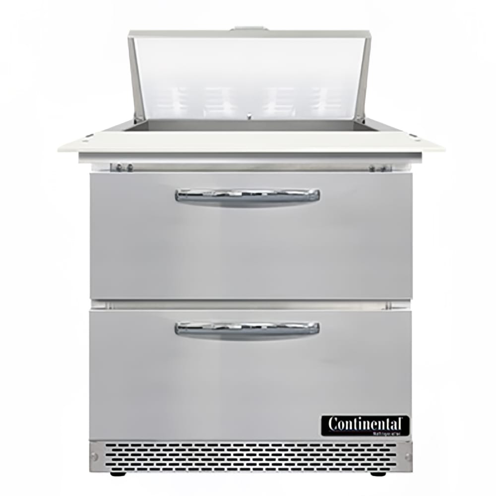 Continental SW32N8C-FB-D 32" Sandwich/Salad Prep Table w/ Refrigerated Base, 115v