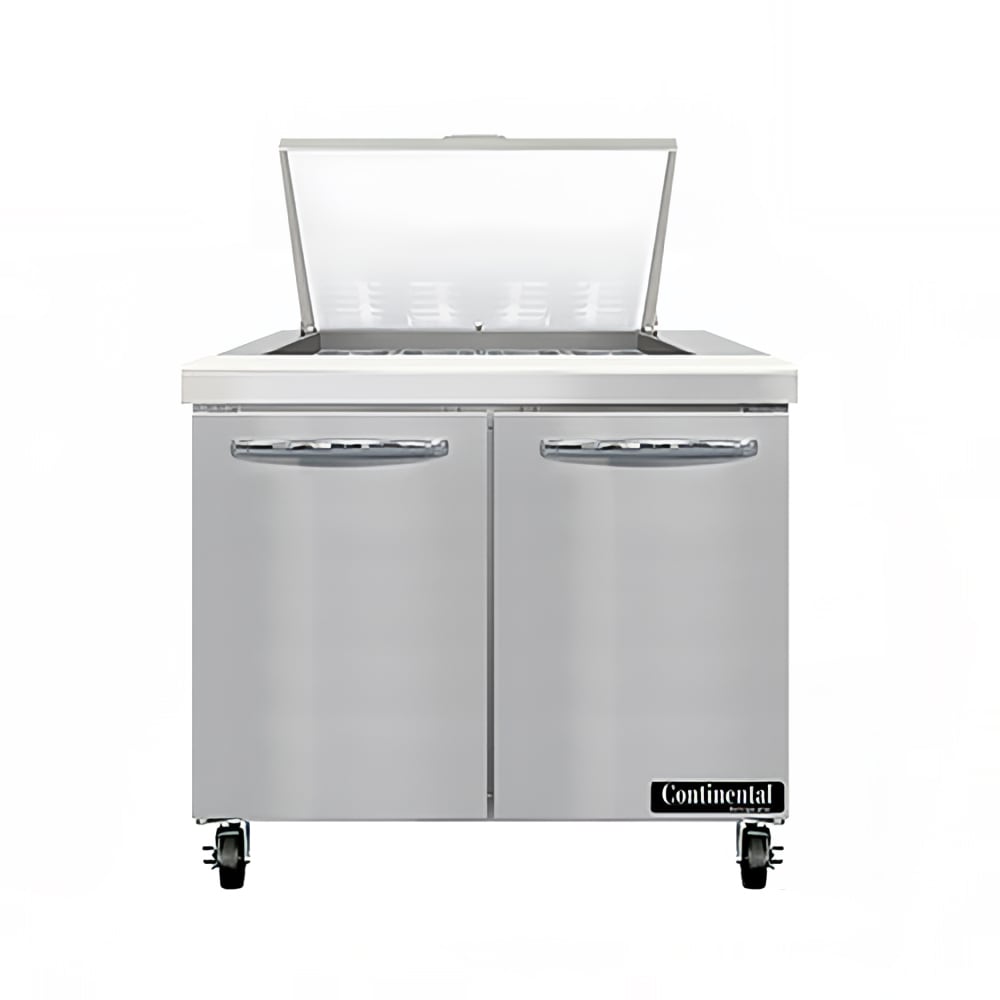 Continental SW36N12M 36" Sandwich/Salad Prep Table w/ Refrigerated Base, 115v