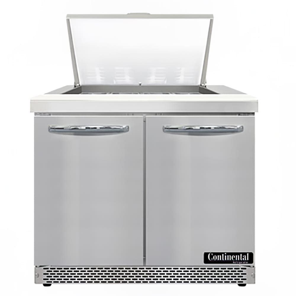 Continental SW36N12M-FB 36" Sandwich/Salad Prep Table w/ Refrigerated Base, 115v