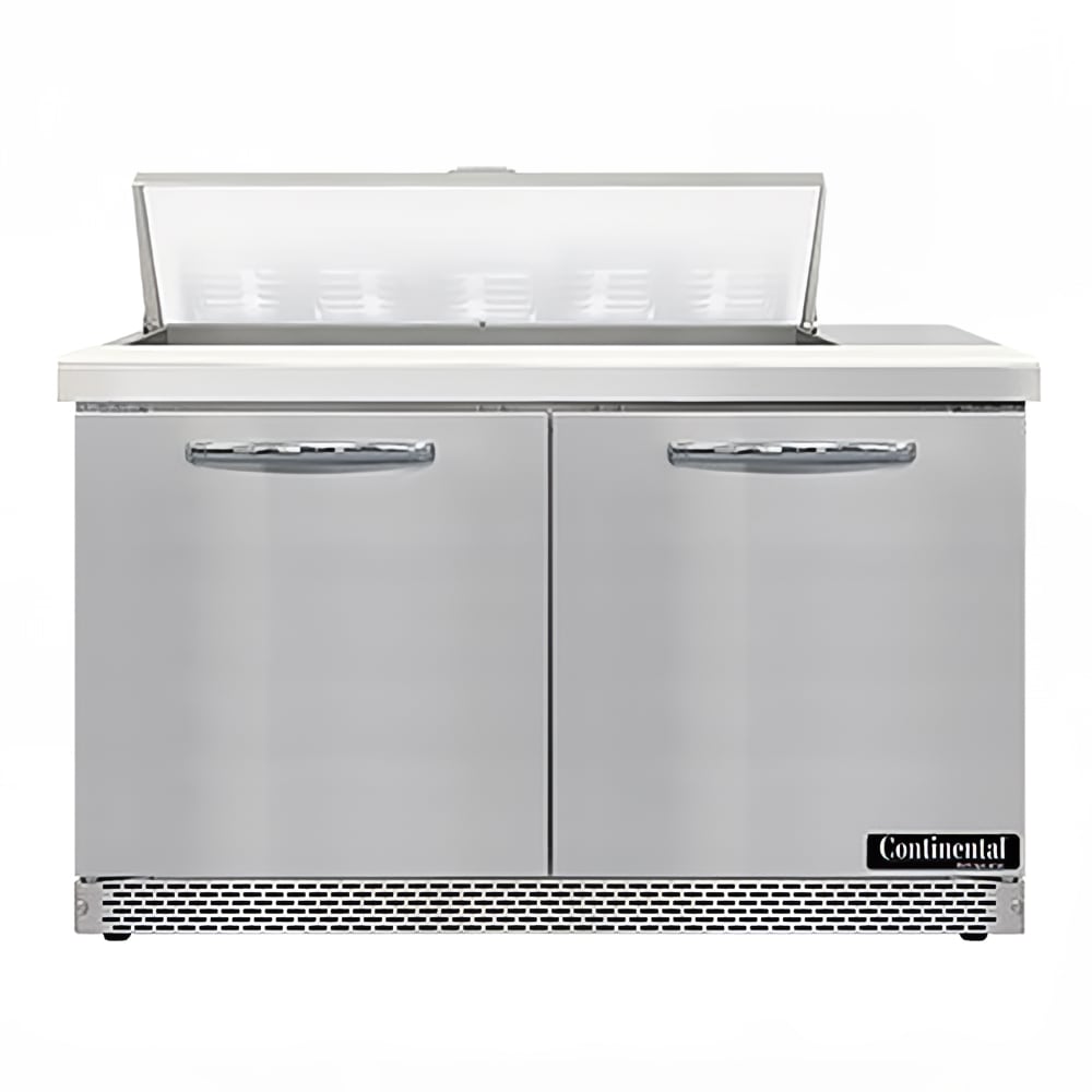 Continental SW48N10-FB 48" Sandwich/Salad Prep Table w/ Refrigerated Base, 115v