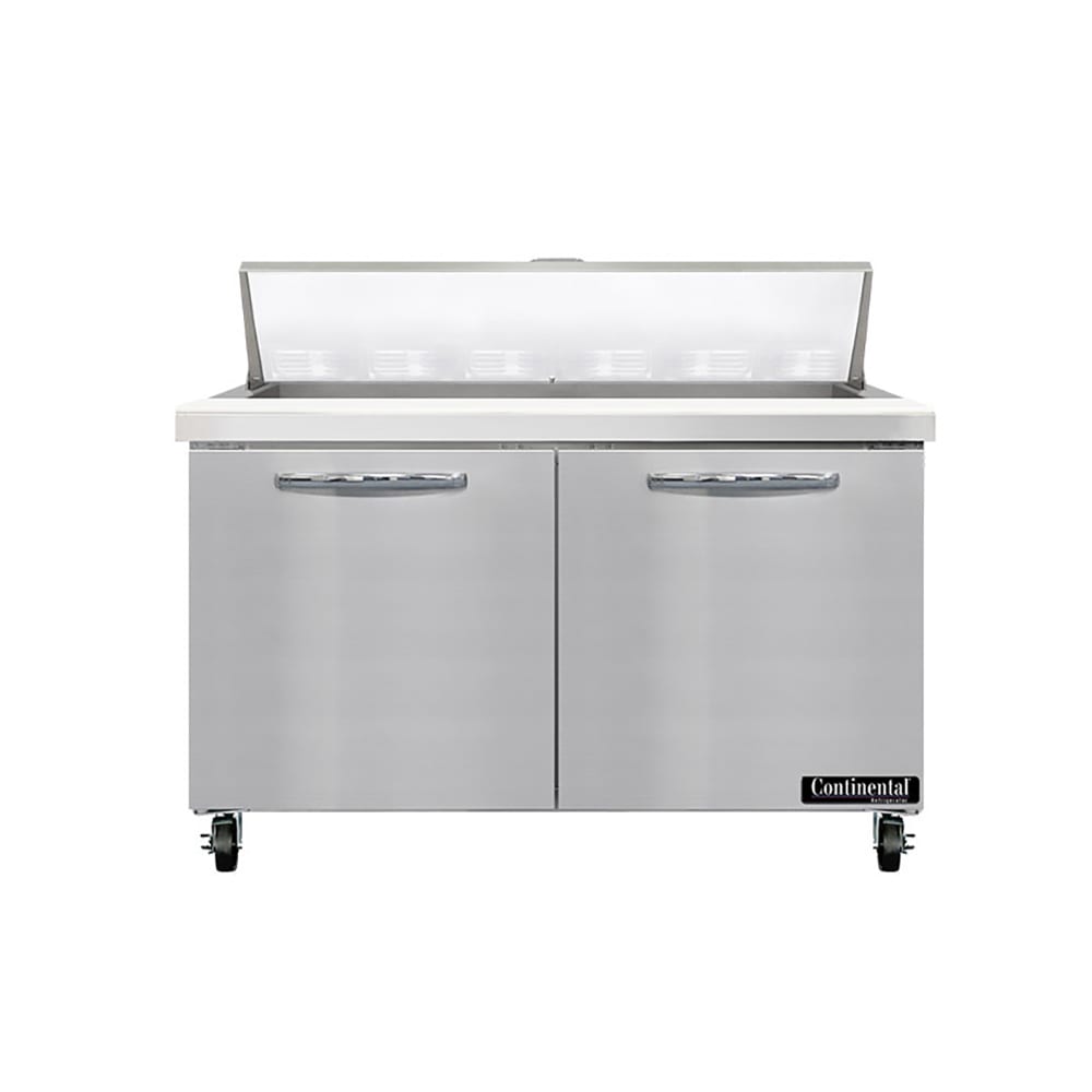 Continental SW48N12 48" Sandwich/Salad Prep Table w/ Refrigerated Base, 115v