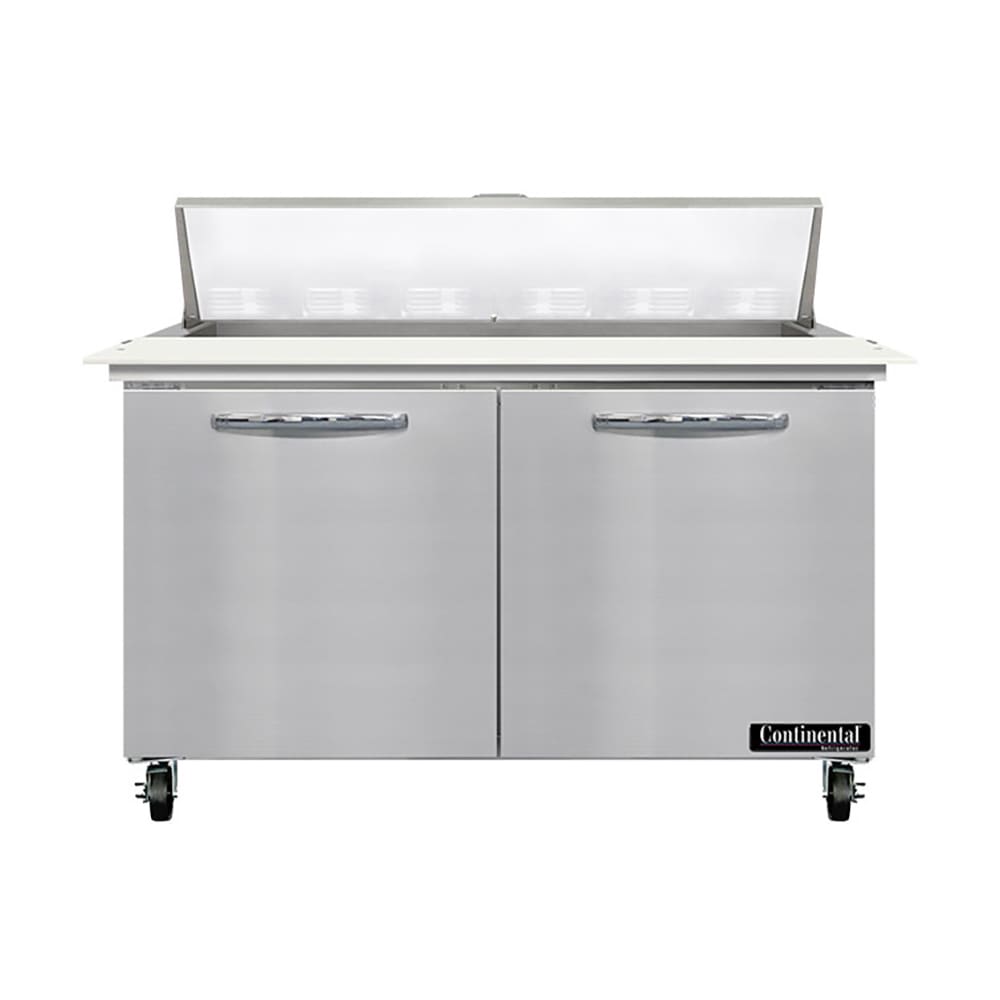 Continental SW48N12C 48" Sandwich/Salad Prep Table w/ Refrigerated Base, 115v