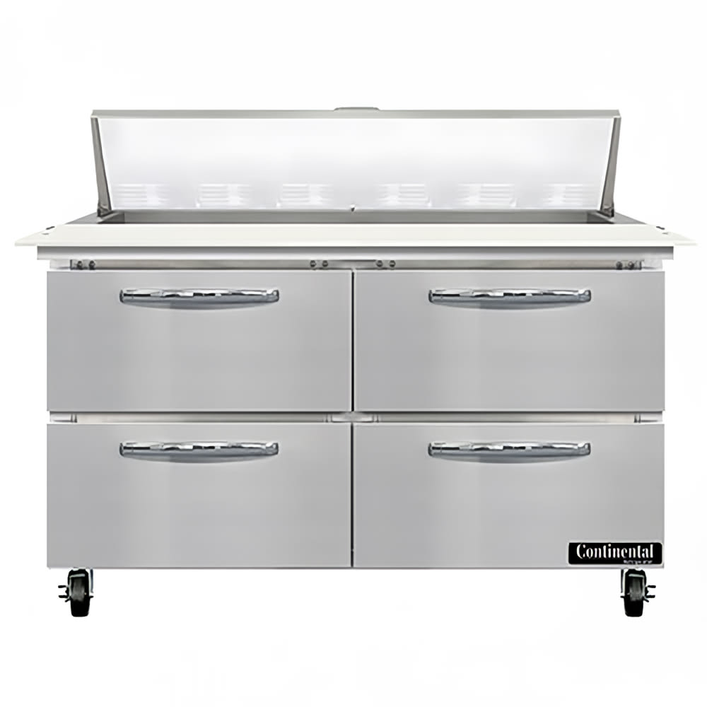 Continental SW48N12C-D 48" Sandwich/Salad Prep Table w/ Refrigerated Base, 115v