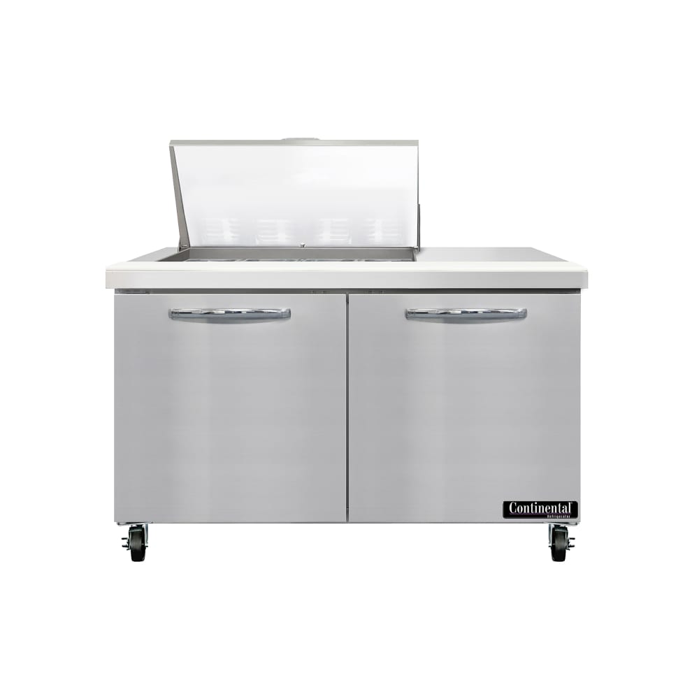 Continental SW48N12M 48" Sandwich/Salad Prep Table w/ Refrigerated Base, 115v