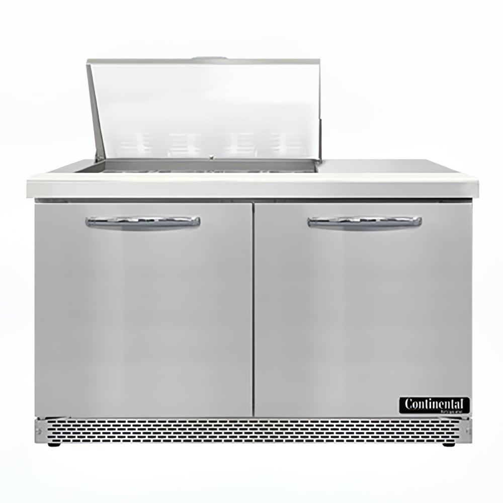 Continental SW48N12M-FB 48" Sandwich/Salad Prep Table w/ Refrigerated Base, 115v