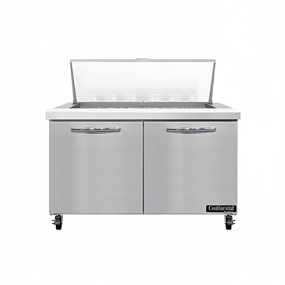 Continental SW48N18M 48" Sandwich/Salad Prep Table w/ Refrigerated Base, 115v