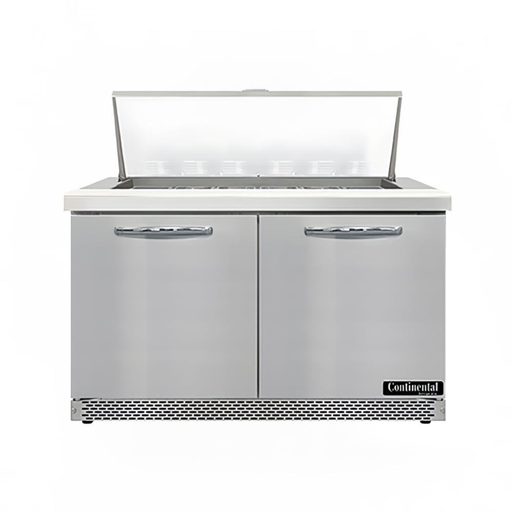 Continental SW48N18M-FB 48" Sandwich/Salad Prep Table w/ Refrigerated Base, 115v