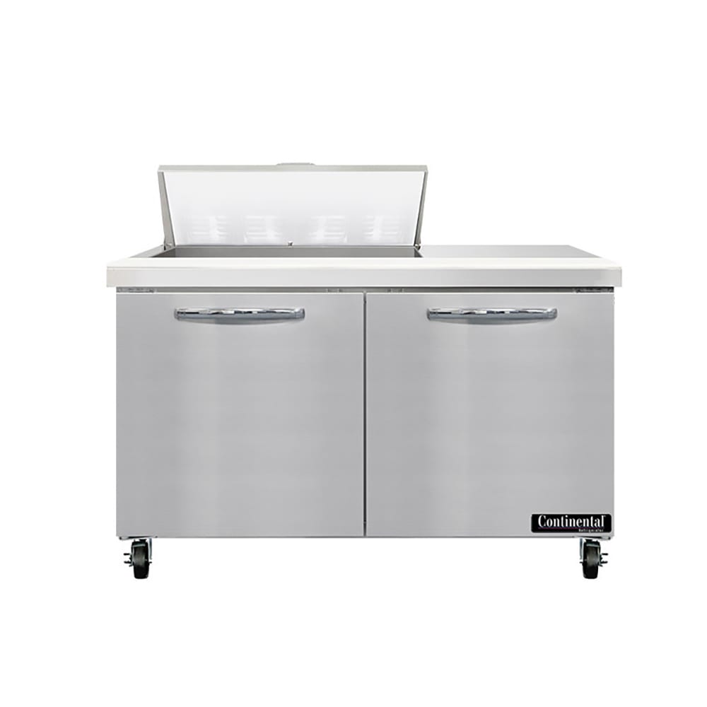 Continental SW48N8 48" Sandwich/Salad Prep Table w/ Refrigerated Base, 115v