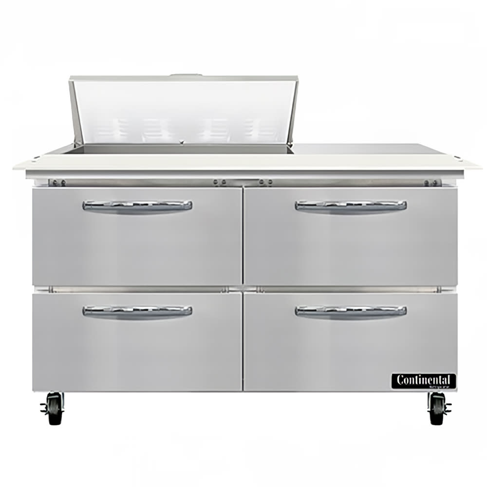 Continental SW48N8C-D 48" Sandwich/Salad Prep Table w/ Refrigerated Base, 115v