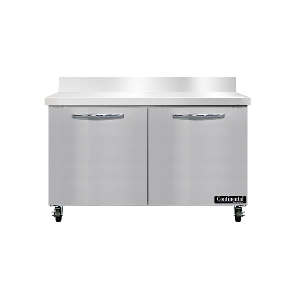Continental SW48NBS 48" Worktop Refrigerator w/ (2) Sections, 115v