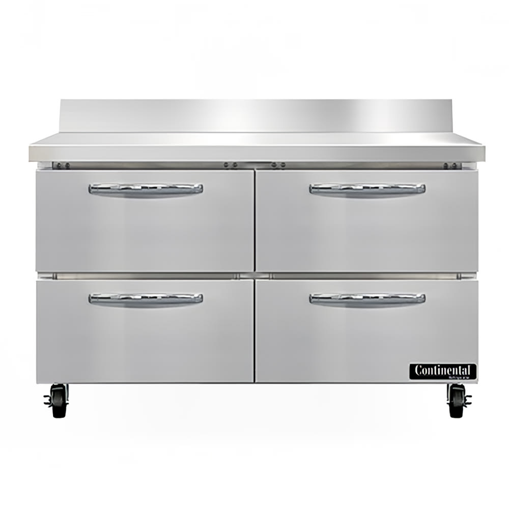 Continental SW48NBS-D 48" Worktop Refrigerator w/ (2) Sections, 115v