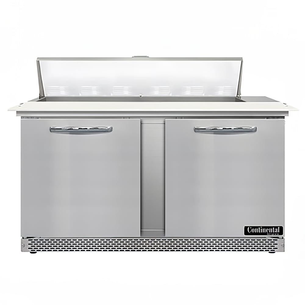 Continental SW60N12C-FB 60" Sandwich/Salad Prep Table w/ Refrigerated Base, 115v