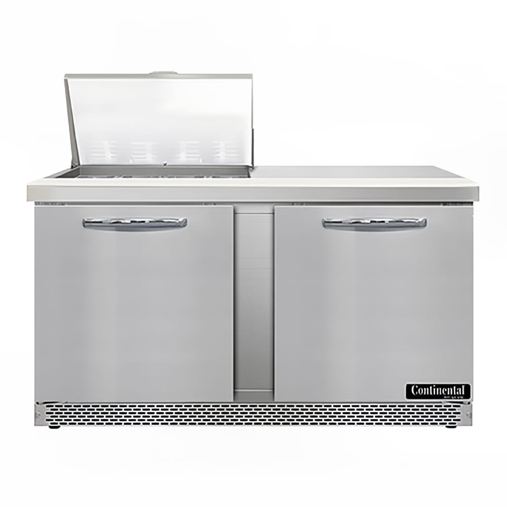 Continental SW60N12M-FB 60" Sandwich/Salad Prep Table w/ Refrigerated Base, 115v