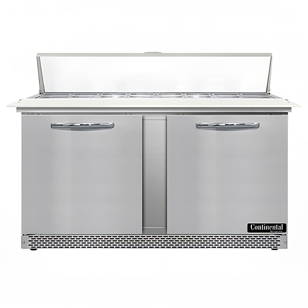 Continental SW60N16C-FB 60" Sandwich/Salad Prep Table w/ Refrigerated Base, 115v