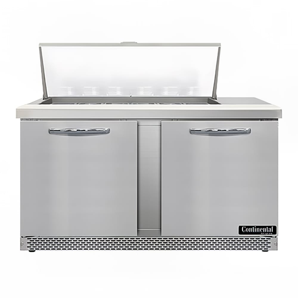 Continental SW60N18M-FB 60" Sandwich/Salad Prep Table w/ Refrigerated Base, 115v