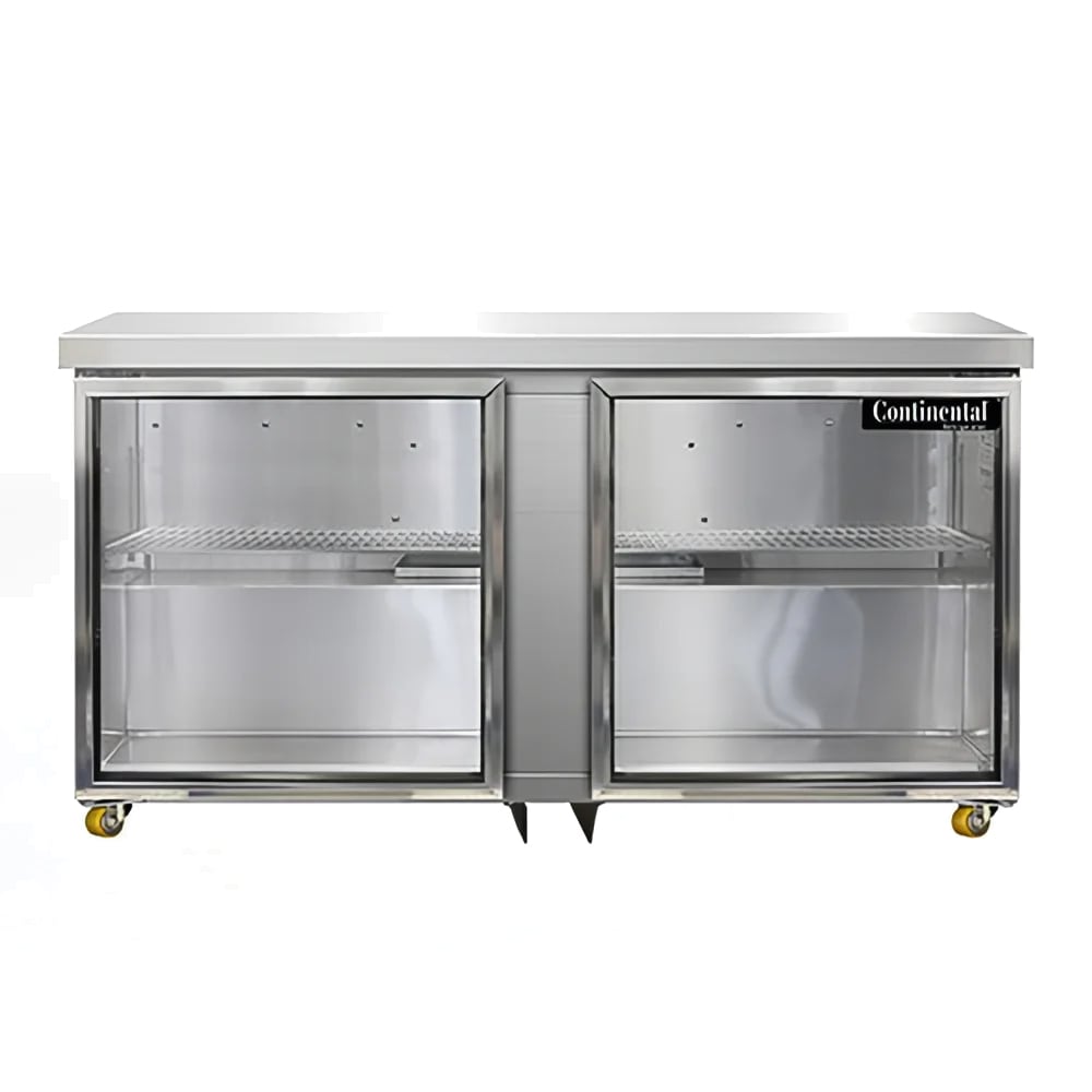 Continental SW60NGD-U 60" W Undercounter Refrigerator w/ (2) Sections & (2) Doors, 115v