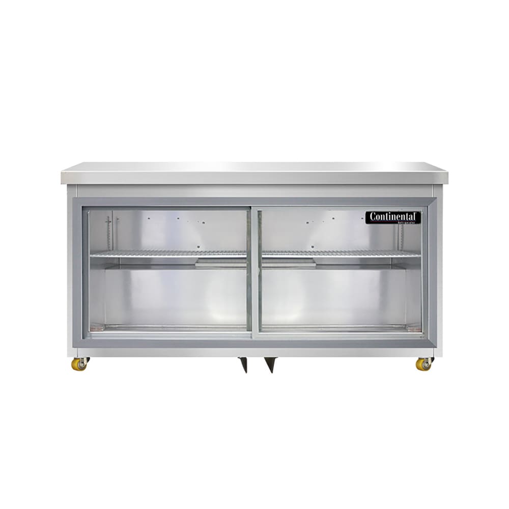 Continental SW60NSGD-U 60" W Undercounter Refrigerator w/ (2) Sections & (2) Doors, 115v