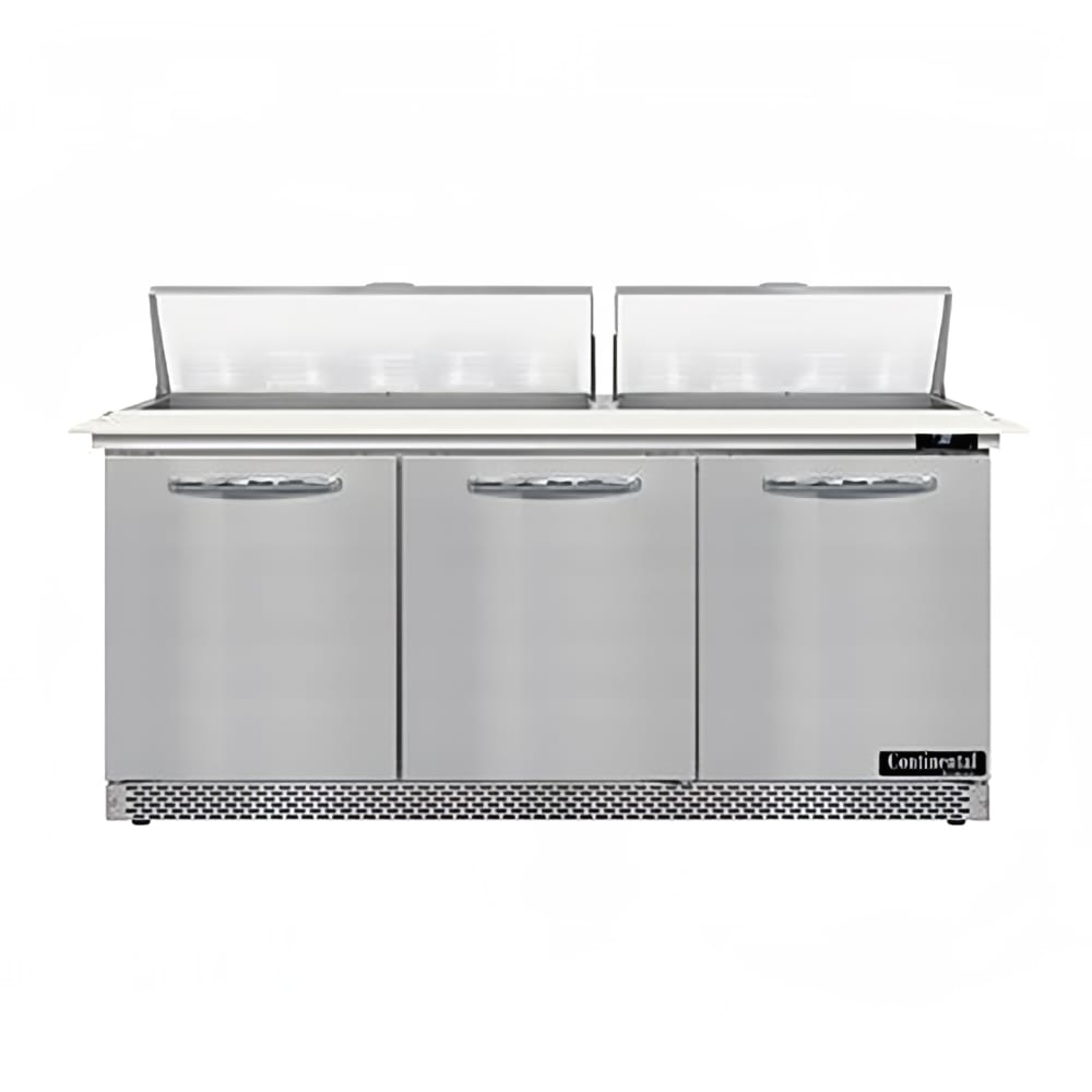 Continental SW72N18C-FB 72" Sandwich/Salad Prep Table w/ Refrigerated Base, 115v