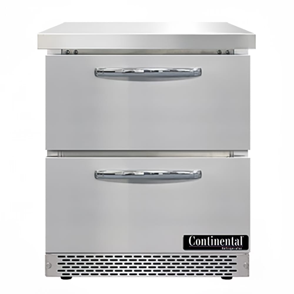 Continental SWF27N-FB-D 27" W Worktop Freezer w/ (1) Section & (2) Drawers, 115v