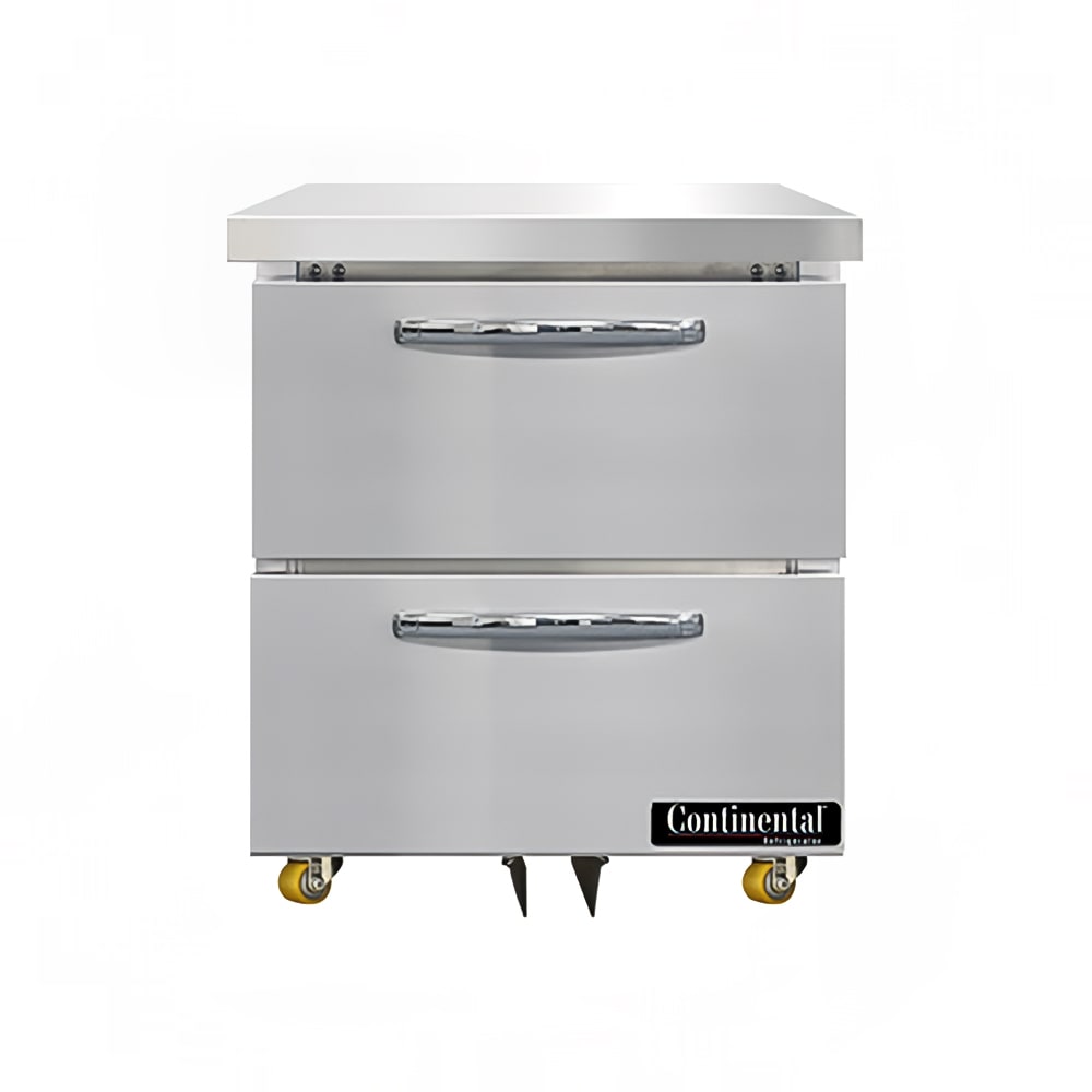 Continental SWF27N-U-D 27" W Undercounter Freezer w/ (1) Section & (2) Drawers, 115v