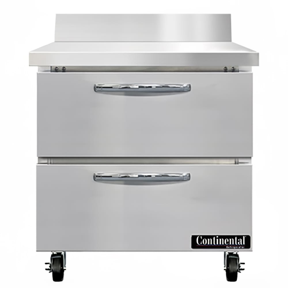 Continental SWF32NBS-D 32" W Worktop Freezer w/ (1) Section & (2) Drawers, 115v