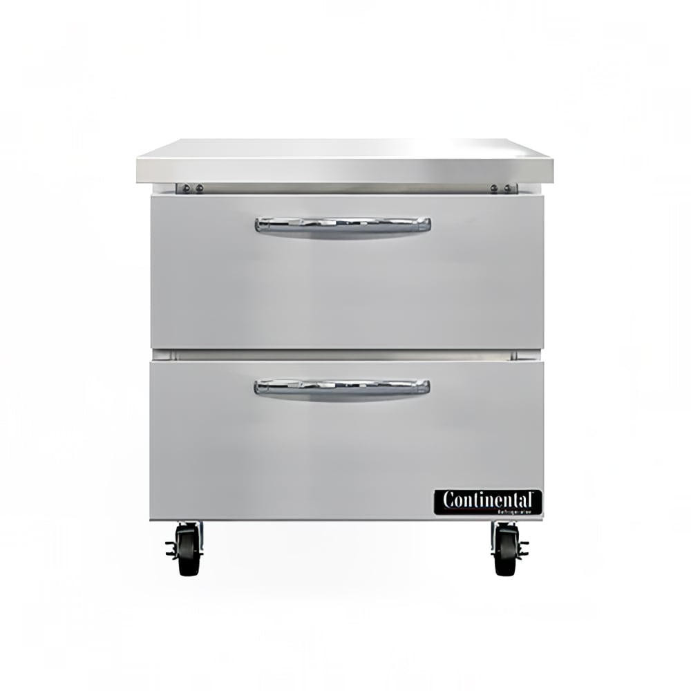 Continental SWF32N-D 32" W Worktop Freezer w/ (1) Section & (2) Drawers, 115v