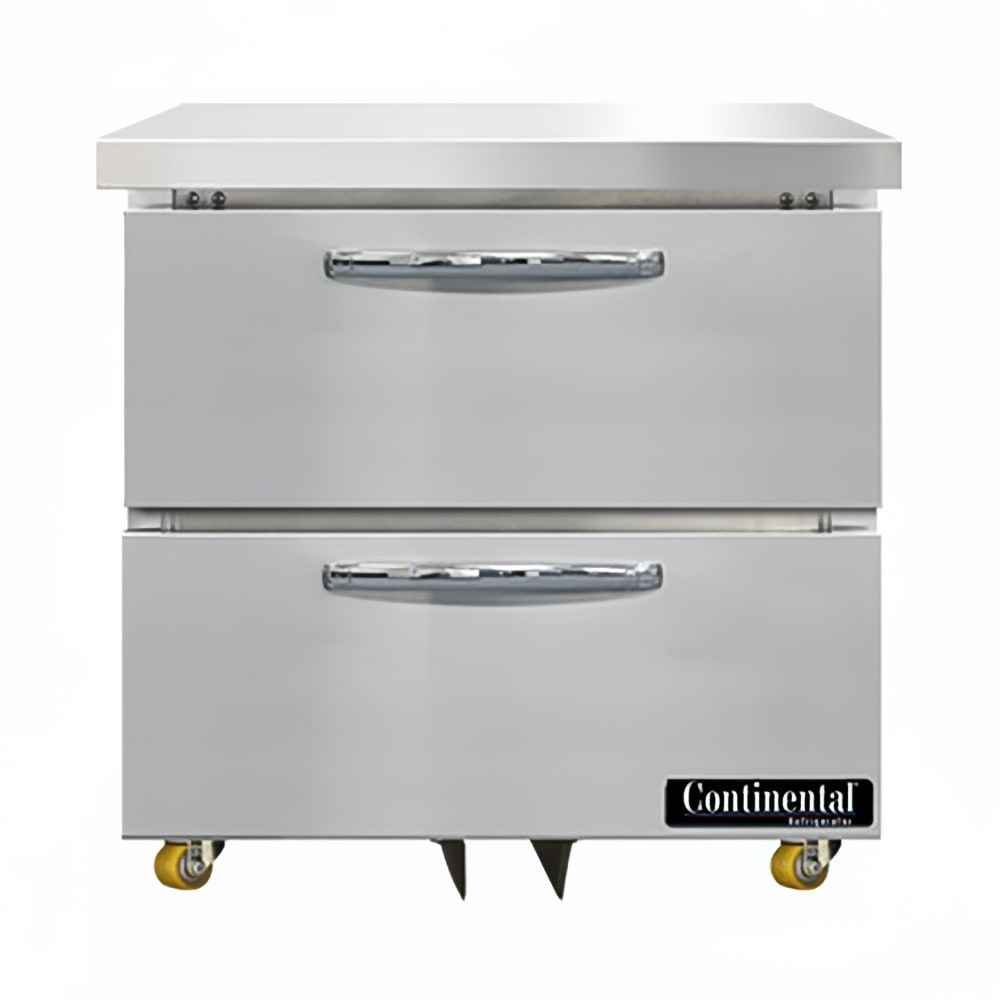 Continental SWF32N-U-D 32" W Undercounter Freezer w/ (1) Section & (2) Drawers, 115v