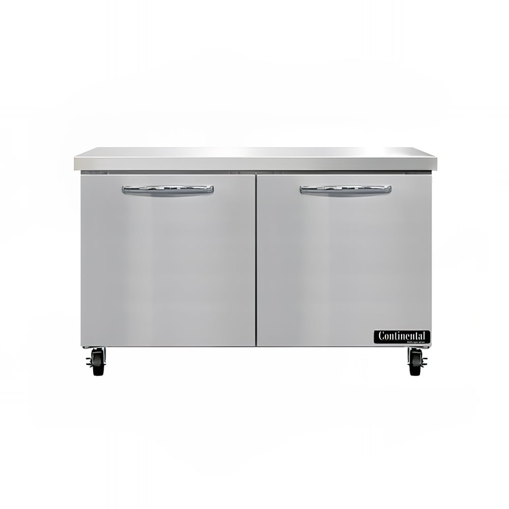 Continental SWF48N 48" W Worktop Freezer w/ (2) Sections & (2) Doors, 115v
