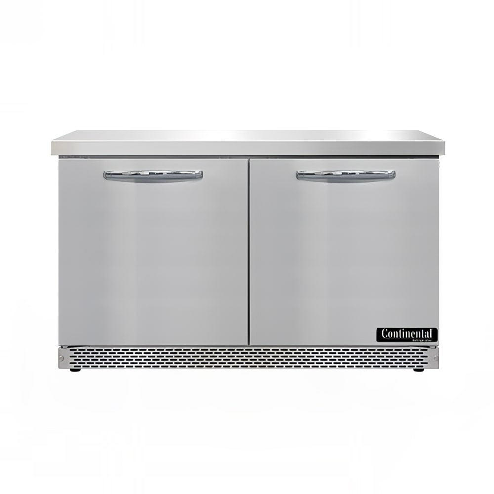 Continental SWF48NBS 48" W Worktop Freezer w/ (2) Sections & (2) Doors, 115v