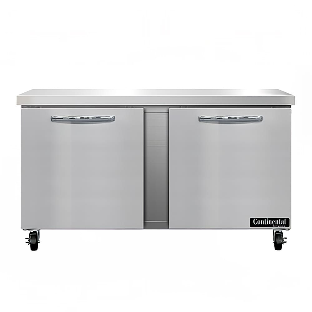 Continental SWF60N 60" W Worktop Freezer w/ (2) Sections & (2) Doors, 115v