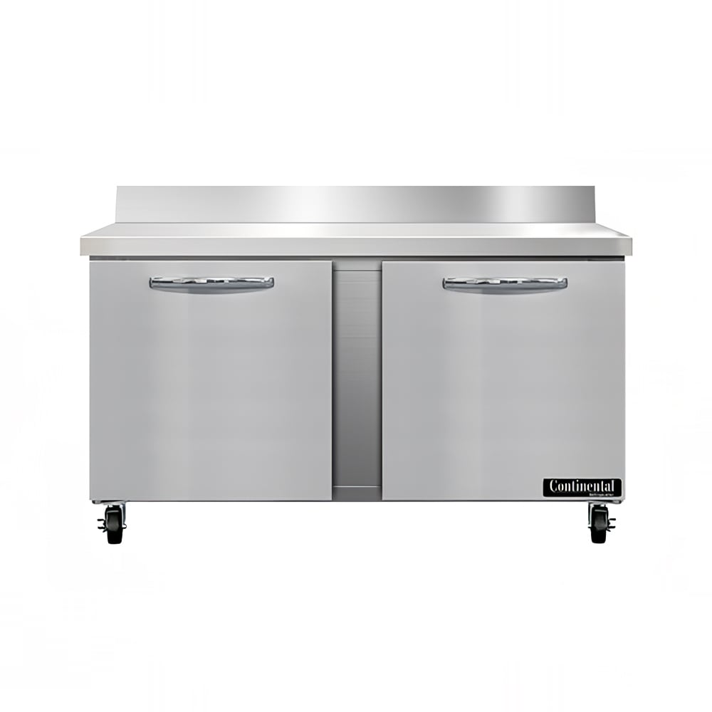 Continental SWF60NBS 60" W Worktop Freezer w/ (2) Sections & (2) Doors, 115v