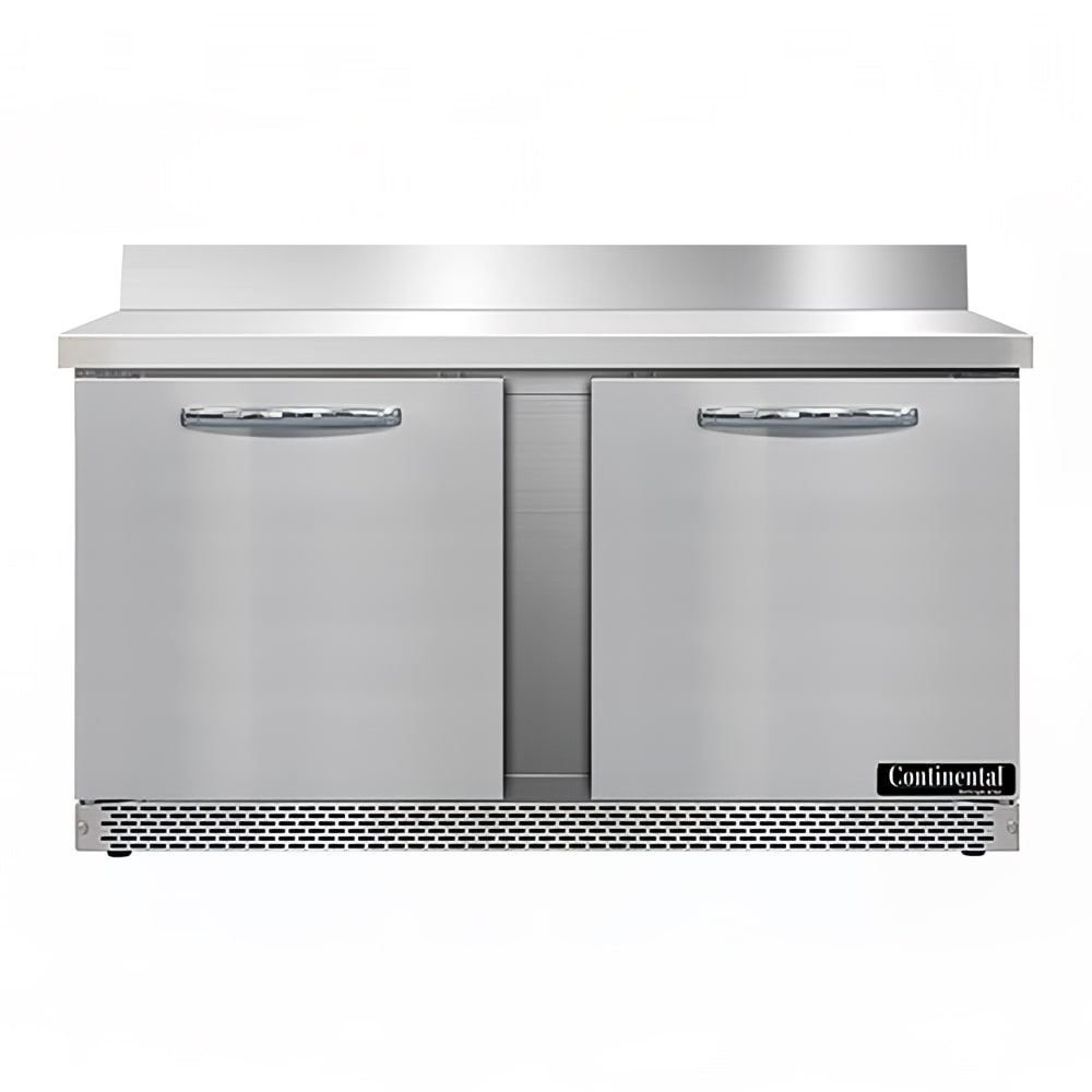 Continental SWF60NBS-FB 60"W Worktop Freezer w/ (2) Sections & (2) Doors, 115v