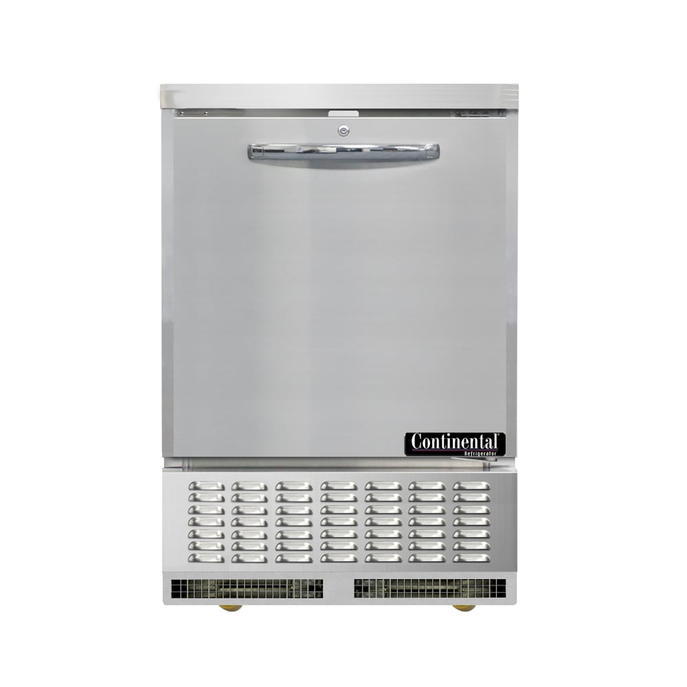 Continental UC24SN 24" Undercounter Refrigerator w/ (1) Section & (1) Door, 115v