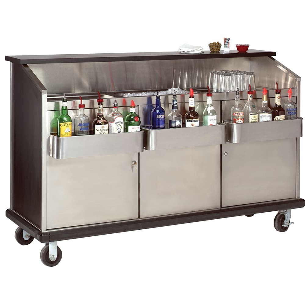 Advance Tabco AMD-5B 60" Portable Bar w/ Enclosed Storage, Workboard & Ice Bin