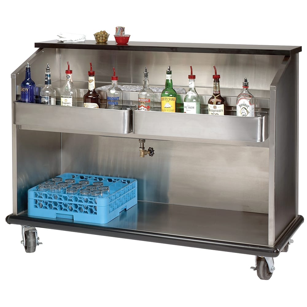 Advance Tabco AMS-5B Ambassador Series Portable Bar, 60"Long, Open Storage