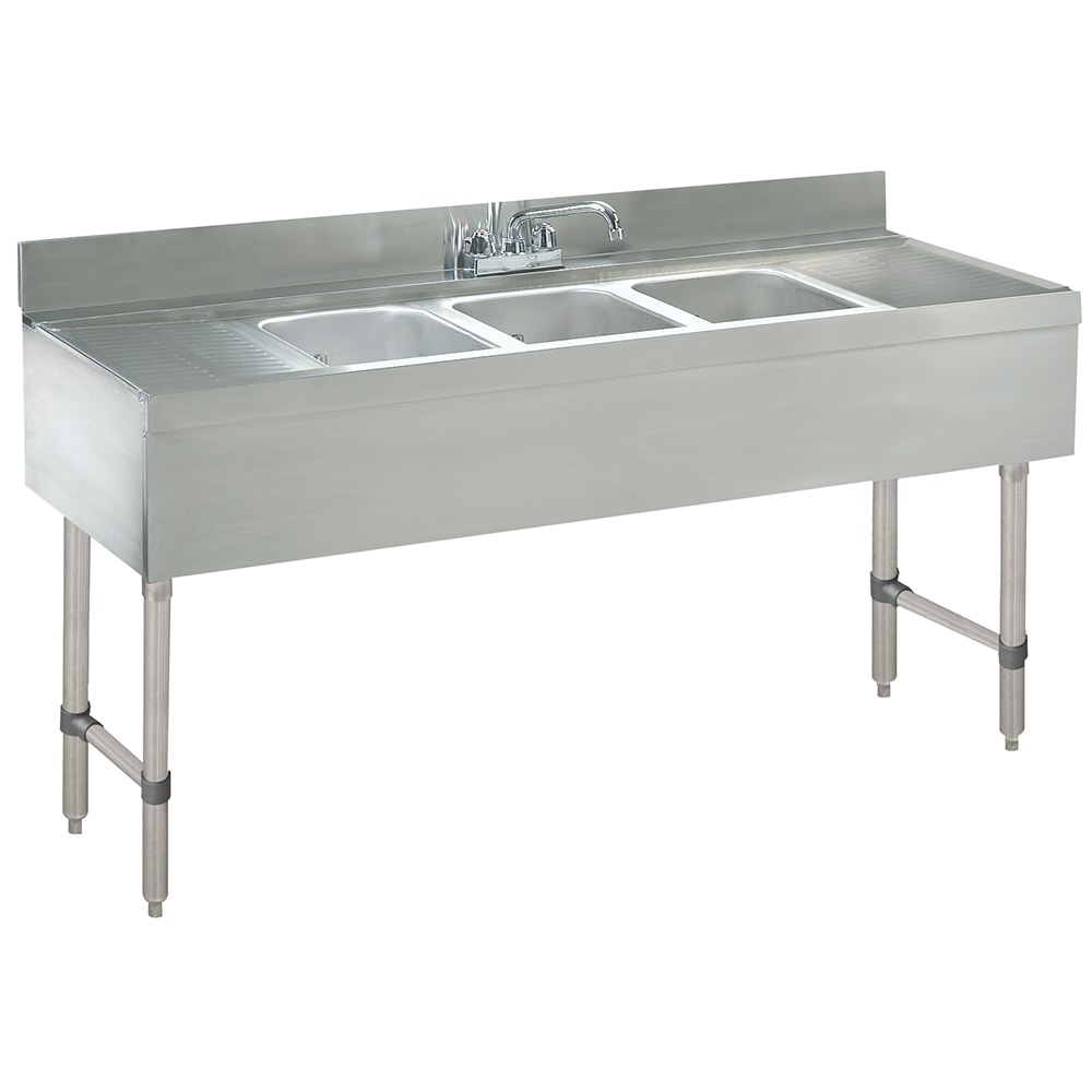 Advance Tabco CRB-64C 72" 4 Compartment Sink w/ 10"L x 14"W Bowl, 10" Deep