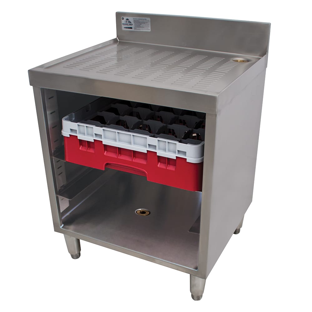 Advance Tabco CRCR-24-CT 24" Closed Glass Rack Cabinet w/ 3 Pair Rack Glides, Stainless