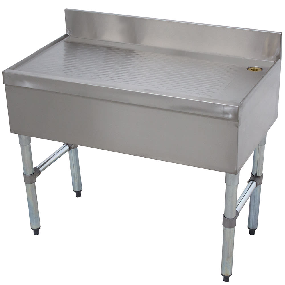 Advance Tabco CRD-30 30" Modular Bar Type Drainboard w/ Black Powder Coat Legs