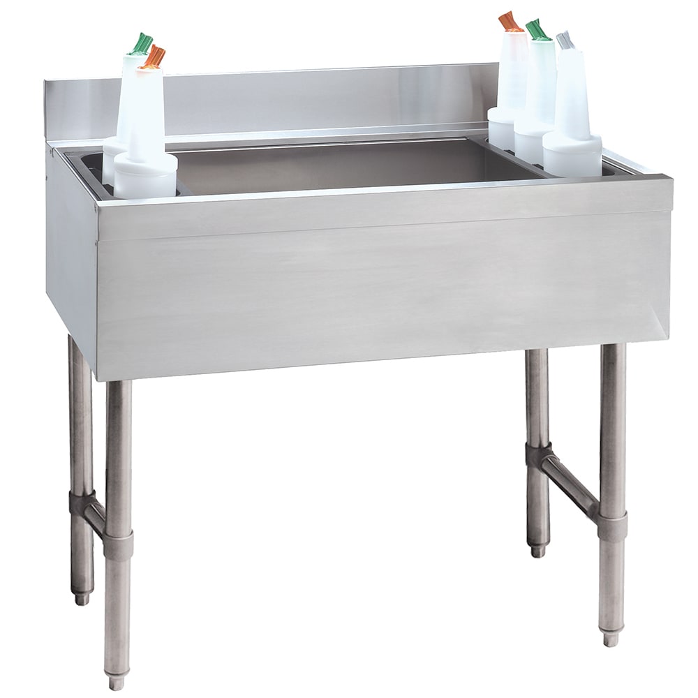 Advance Tabco CRI-12-48 48" Underbar Basics™ Cocktail Station w/ 161 lb Ice Bin, Stainless Steel