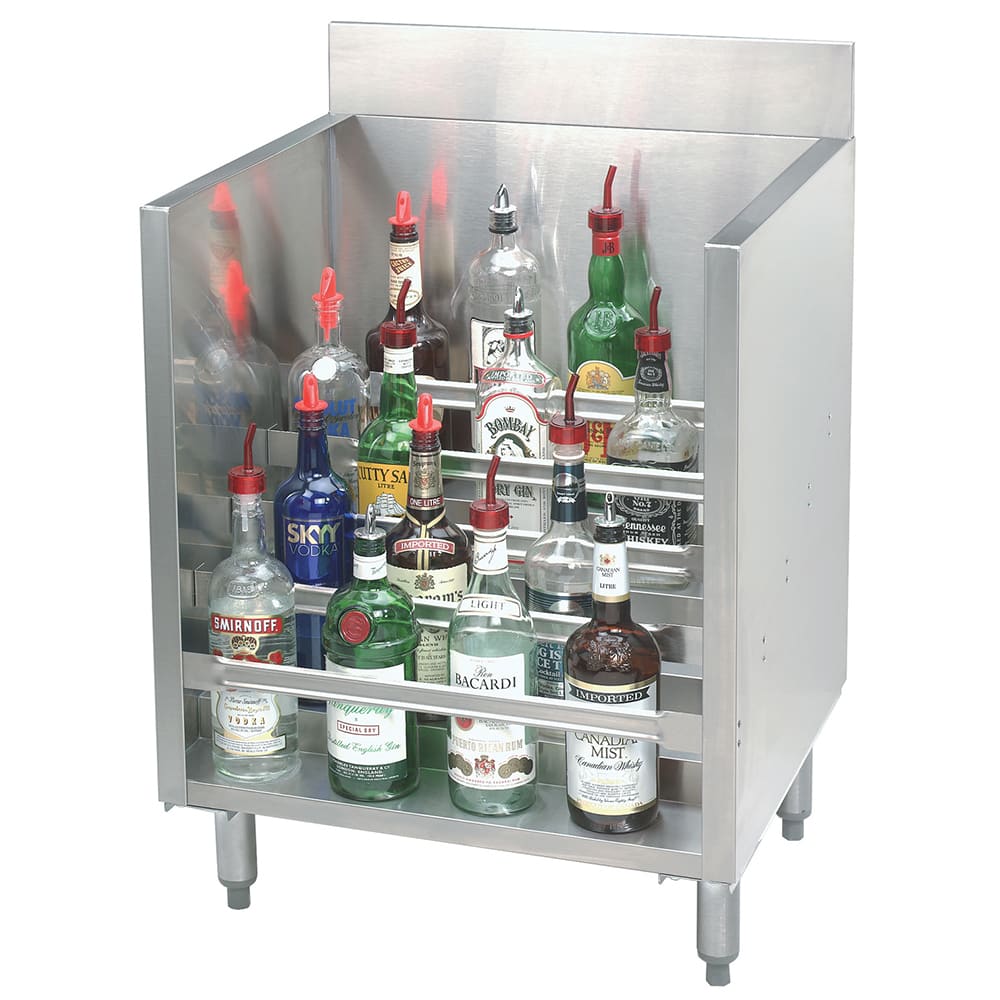 Advance Tabco CRLR-24 24" Tiered Display Rack w/ (5) 5 Bottle Steps, Stainless