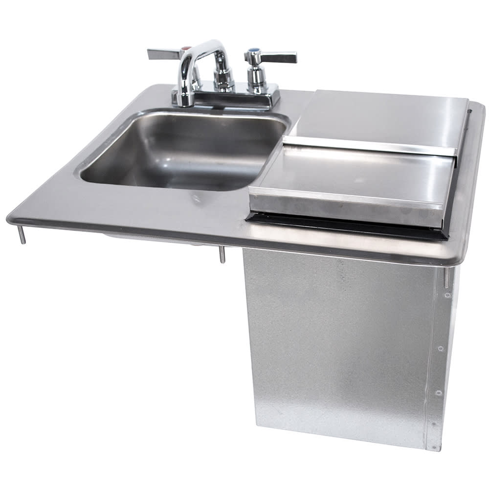 Advance Tabco D-24-SIBL (1) Compartment Drop-in Sink w/Ice Bin - 9" x 9", Drain Included