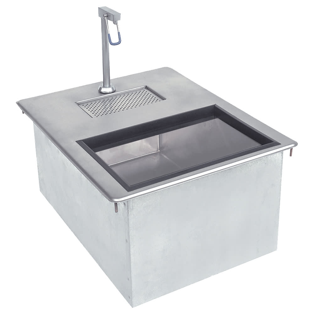 Advance Tabco D-24-WSIBL2 21" x 18" Drop In Ice Bin w/ 50 lb Capacity - Stainless