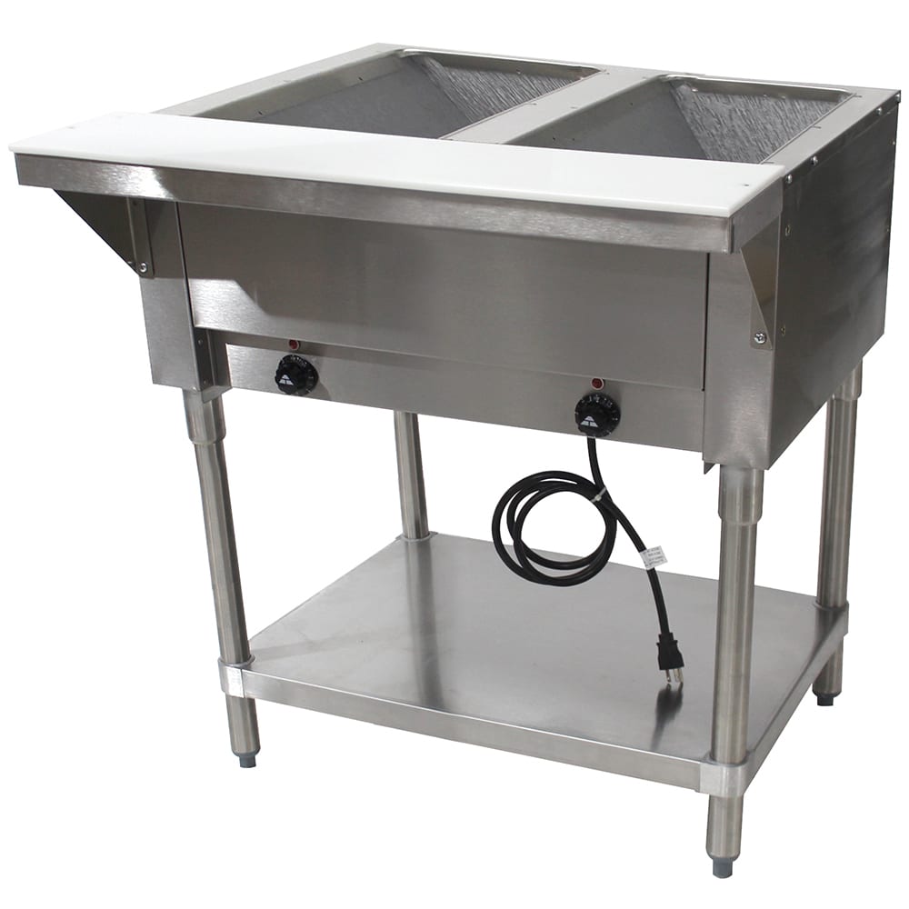 Advance Tabco HF-2E-120 31 13/16" Hot Food Table w/ (2) Wells & Cutting Board, 120v