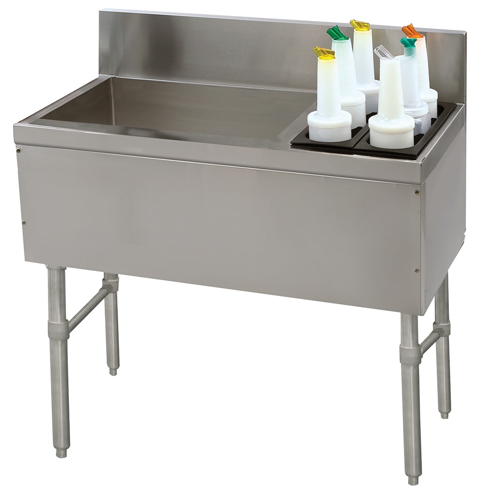 Advance Tabco PRC-19-48L 48" Prestige Cocktail Station w/ 108 lb Ice Bin, Stainless Steel