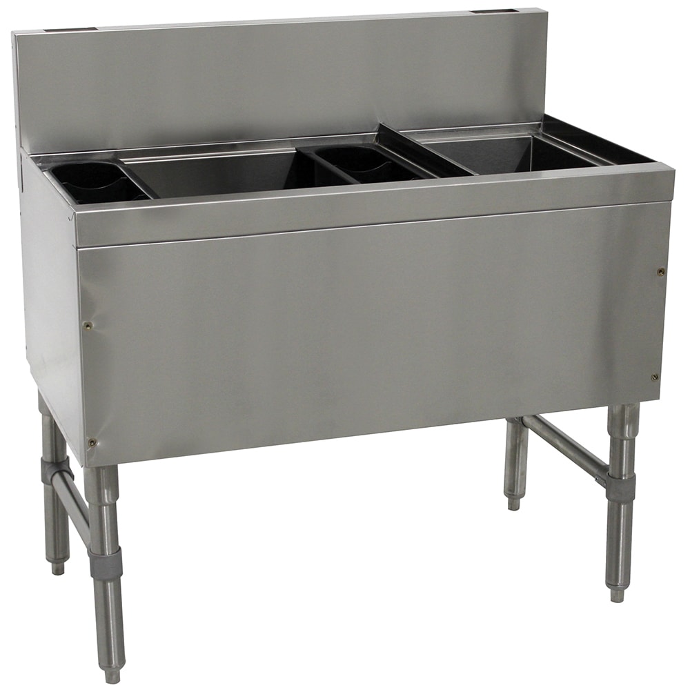 Advance Tabco PRC-24-48L-10 48" Prestige Cocktail Station w/ 108 lb Ice Bin, Stainless Steel