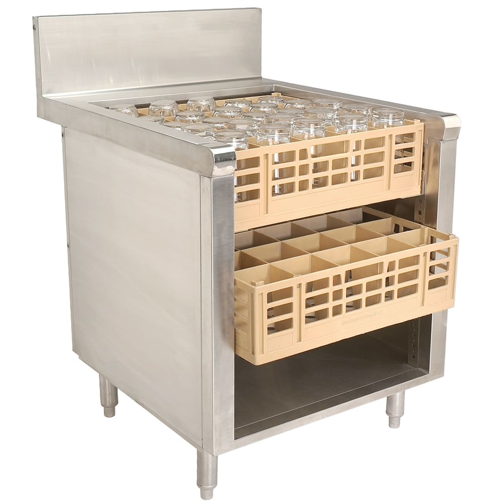 Advance Tabco PROR-24-24 24" Underbar Glass Rack, 3 Adjustable Racks, 29" Front To Back