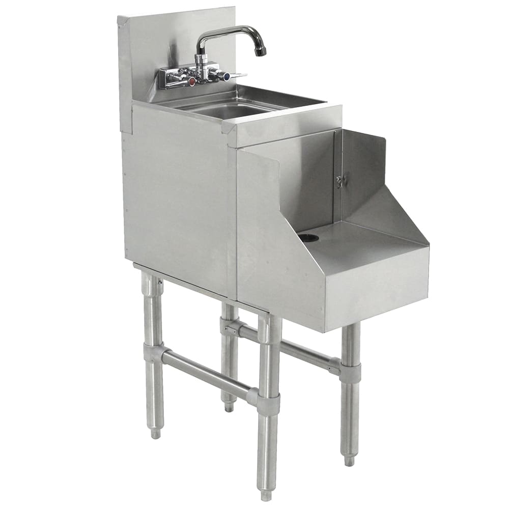 Advance Tabco PRRS-19-12 12" Blender Recess Station w/ Dump Sink, Splash Mount, 25" Front To Back