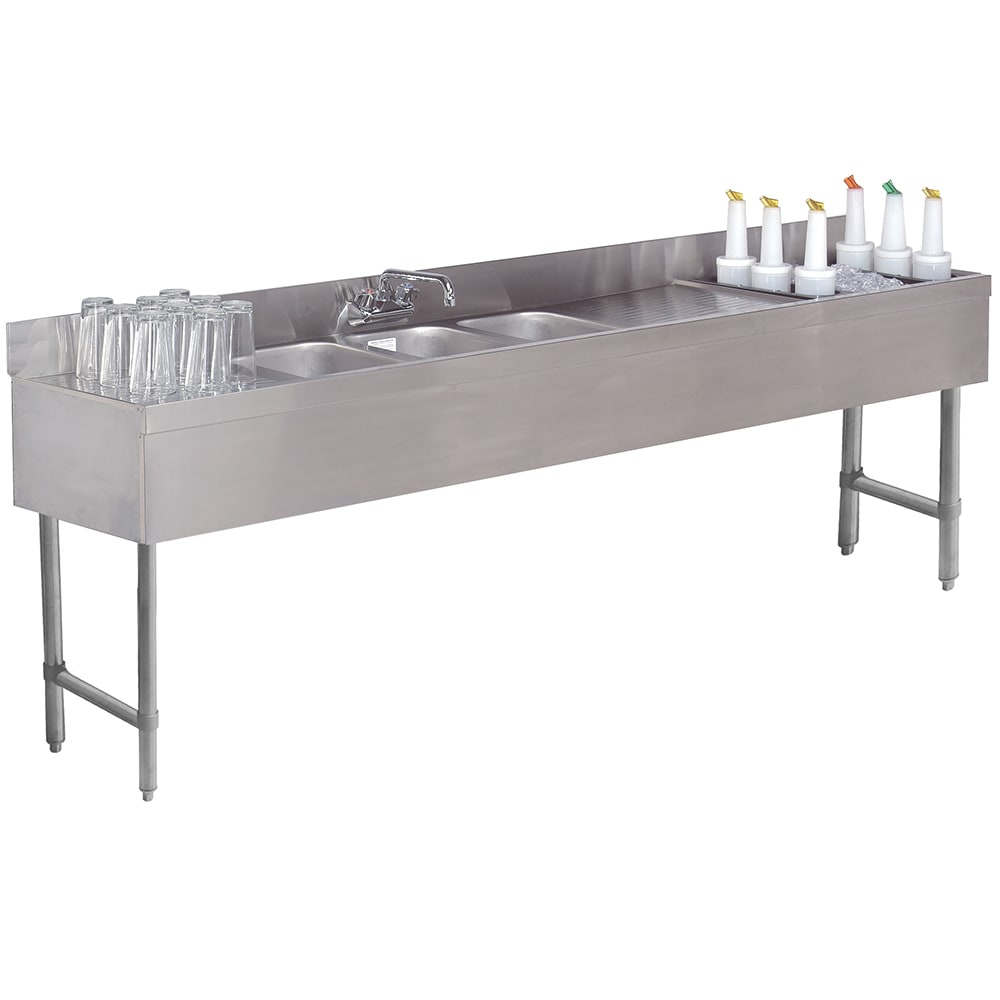 Advance Tabco SLC-83C-R 96" 2 Compartment Sink w/ 10"L x 14"W Bowl, 10" Deep