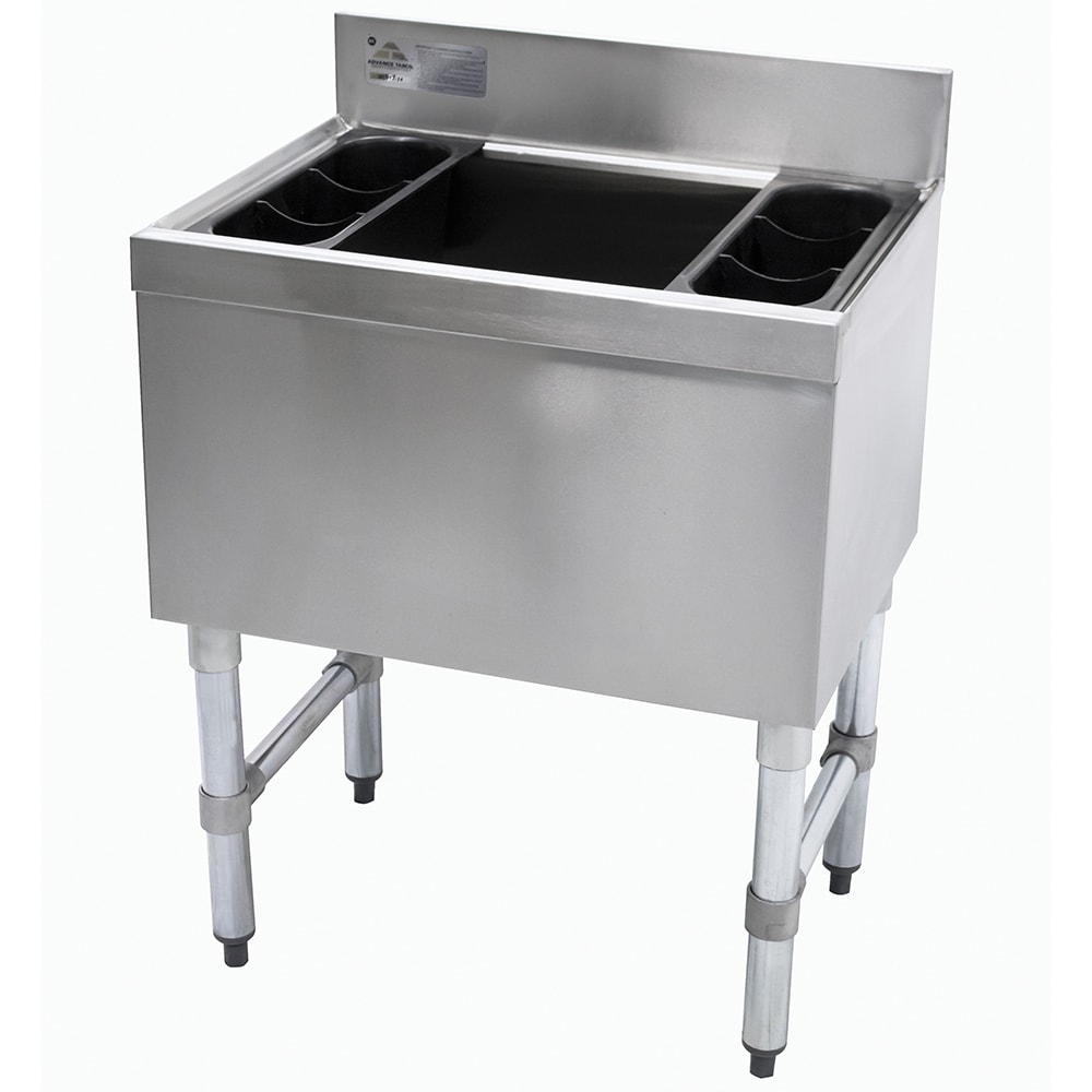 Advance Tabco SLI-12-48-7 48" Underbar Basics™ Cocktail Station w/ 161 lb Ice Bin, Stainless Steel